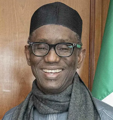 Nuhu Ribadu, the founding EFCC chairman who in 2003 said twelve cases were pending against Ajudua, photographed as Nigeria's National Security Adviser