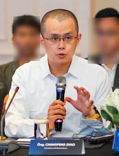 Changpeng Zhao speaking at the Vietnam NFT Summit, a year before the guilty plea