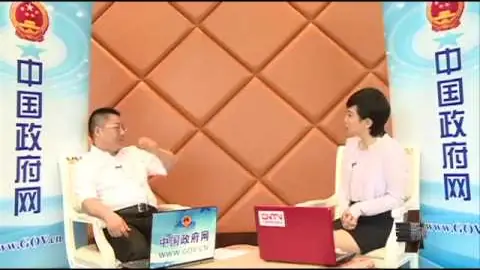 Ding Ning interviewed on the studio set of the central government portal gov.cn during Ezubao's boom