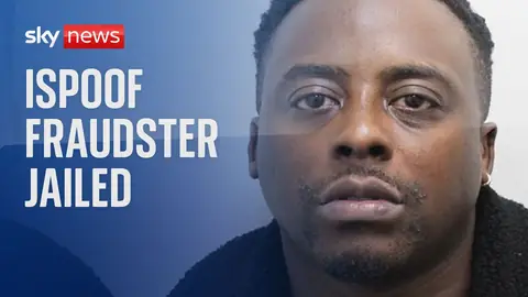 Sky News report on the sentencing, using the custody photograph released by the Met