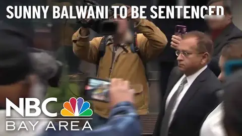 Sunny Balwani arrives for his sentencing in San Jose; his jury had convicted him on all twelve counts, including the patient counts Holmes was acquitted on