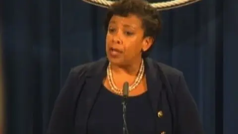US Attorney General Loretta Lynch announces the civil forfeiture complaints seeking more than $1 billion in assets bought with money allegedly looted from 1MDB