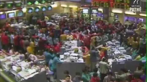 'Barings Bank Collapses': archive newsreel of the trading floor and the 1995 collapse