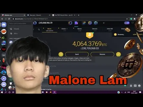 The Discord recording of the crew watching the stolen Bitcoin land: a wallet showing 4,064 BTC, about $238 million, on screen