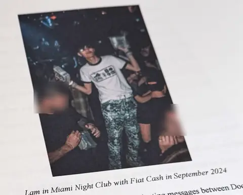 'Lam in Miami Night Club with Fiat Cash in September 2024': the photograph prosecutors filed in the Doost and Mehta detention motion, as photographed by AP