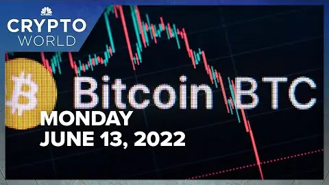 CNBC Crypto World, Monday 13 June 2022: "Bitcoin crashes 15%, Celsius halts withdrawals", the day after the freeze