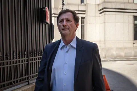 Mashinsky outside the federal courthouse at 500 Pearl Street on the day Judge Koeltl sentenced him to 12 years