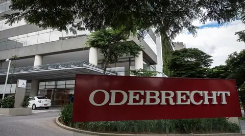 The Odebrecht sign at the company's headquarters in Brazil