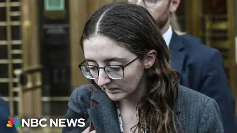 Caroline Ellison leaves court after being sentenced to two years