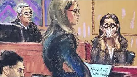 Courtroom sketch: Caroline Ellison on the witness stand as Reuters reports the collapse was "a relief"