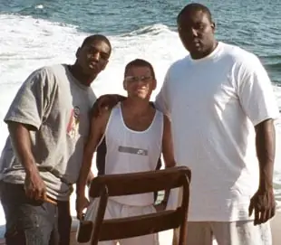 Jonathan Vilma, Shapiro and William Joseph on Shapiro's yacht during a fishing trip